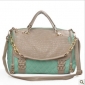 Green Gray With Lattice One Shoulder Clutches