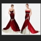 Satin Lace Simple Ruffles White Red A-line Wedding Dresses