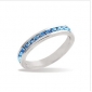 Silver Blue Diamond Wear Resistant Wedding & Engagement Rings