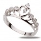 Crown Style With Diamond Elegant Wedding & Engagement Rings