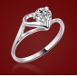 Heart Shape Shiny Diamond Anti Slip Wedding & Engagement Rings