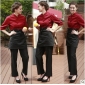 Red Black With Sleeves Hotel Design Uniforms