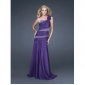Mermaid Purple Floral One Shoulder Sequin Backless Bridesmaid Dresses