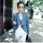 Blue Leather With Zipper Casual Women's Jackets & Coats