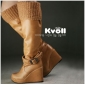 Brown Knee Length Super Warm Women's Boots