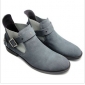 Gray Fashion Satin Military Men's Casual Boots