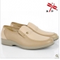 Beige Casual Fashion Genuine Leather Men's Dress Shoes
