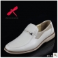 White Business Casual Genuine Leather Men's Dress Shoes