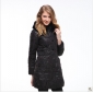 Black Long Style Windproof Women's Jackets & Coats