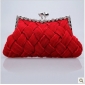 Red Shiny Diamond Lattice Style Evening Bags