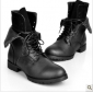 Black Winter Fashion Leather Men's Casual Boots