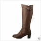 Brown Real Leather Sexy Elegant Women's Boots