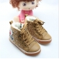 Brown Wool Winter Fashion Flat Bottom Kid's Shoes