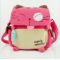 Pink Cute Cat Style Nylon Kids Backpacks