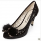 Black High Heel With Hollow Women's Casual Shoes
