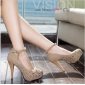 Khaki Super High Heel Sexy Party Women's Casual Shoes