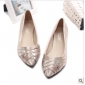 Flat Bottom With Lattice Satin Women's Casual Shoes