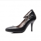 Rose Red Real Leather With Silver Chain Women's Casual Shoes