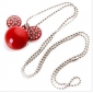 Red With Shiny Diamond Stainless Steel Kids' Watches
