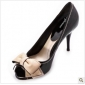 Black Office Lady Big Bow On Women's Dress Shoes