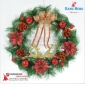 Green Red Wreath Shape Big Bow Christmas Decorations
