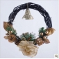 LED Wreath Shape With Silver Bell Christmas Decorations