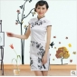 White Black With Ribbons Mini Style Cheongsam Wedding Dresses