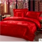 Red Wedding Fashion 4 Pieces Bedding Set