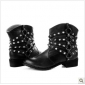 Black Fashion Punk Short With Chain Women's Boots