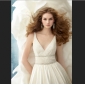 White V-neck Satin Knee Length Sweetheart Homecoming Dresses