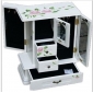 White Wooden Many Positions In With Mirror Jewelry Boxes