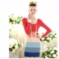 Colourful With Stripes Long Sleeves Lovely Lady's Winter Dresses