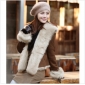 Coffee Wool Long Sleeves Casual Slim Women's Jackets & Coats