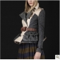 Black Light Khaki Short Style With Buttons Women's Jackets & Coats