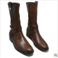 Brown Waterproof Fashion Real Leather Military Men's Casual Boots