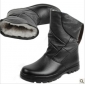Black Cotton Leather Military Anti Slip Men's Casual Boots