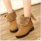Brown With Platform Ankle Fashion Flat Bottom Women's Boots