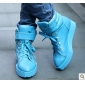 Sky Blue Real Leather Lace Up Ankle Women's Boots