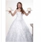 White Ball Gown Beading Organza Spaghetti Straps Junior Bridesmaid Dresses