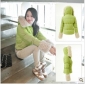 Light Green Short Style Wool Casual Women's Jackets & Coats