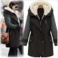 Black Gray Long Style Fashion With Buttons Women's Jackets & Coats