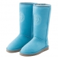 Sky Blue Flat Bottom Winter Fashion Wool Women's Boots