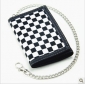 White Black With Chain Canvas Casual Women's Wallets
