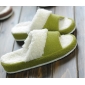 Green Wool Flat Bottom Anti Slip Winter's Slippers