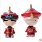 Red Ceramic Ancient Couples Mini Size Wedding Gifts