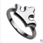 Light Black Tungsten Crown Shape Wedding & Engagement Rings