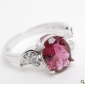 Silver With Red Gem Angel Wings Wedding & Engagement Rings