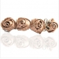 Small Rose On Fashion Satin Khaki Hair Jewelry