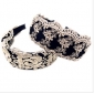 Black Plastic Wide Lace Fashion Embroidery Hair Jewelry