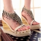 With Platform Many Small Beaded Bohemian Style Women's Sandals